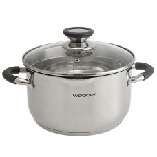 WEBBER BE-373/2 Кастрюля из нерж стали со стеклянной крышкой (d=20; 3,6 л) (4) WEBBER BE-373/2 Кастрюля из нерж стали со стеклянной крышкой (d=20; 3,6 л) (4)