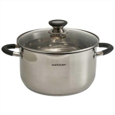 WEBBER BE-375/2 Кастрюля из нерж стали со стеклянной крышкой (d=24; 6,0 л) (4) WEBBER BE-375/2 Кастрюля из нерж стали со стеклянной крышкой (d=24; 6,0 л) (4)