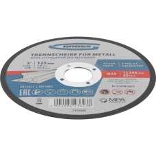 GROSS Круг отрезной по металлу, 125 х 1,0 х 22,2 мм, SWA60TBF, в метал.банке, 10 шт. 743680