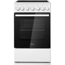 MIDEA Электрическая плита MFO-M4E20T4E(WH), стеклокерамика, электрическая, без крышки, белый/черный
