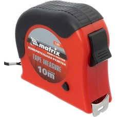 MATRIX Рулетка Double fixation,10 м х 25 мм,обрезиненный корпус,двойная плавная фиксация 31061 MATRIX Рулетка Double fixation,10 м х 25 мм,обрезиненный корпус,двойная плавная фиксация 31061