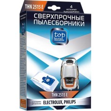 TOP HOUSE THN 2515 Е Сверхпрочные нетканые пылесборники с антибактериальной обработкой, 4 шт TOP HOUSE THN 2515 Е Сверхпрочные нетканые пылесборники с антибактериальной обработкой, 4 шт