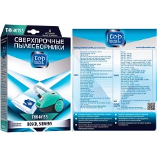 TOP HOUSE THN 4015 S Сверхпрочные нетканые пылесборники с антибактериальной обработкой, 4 шт