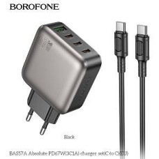 BOROFONE (6941991116292) BAS57Aaa 1USB+3Type-C 3.0A PD67W White