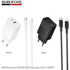 BOROFONE (6941991122903) BAS76Aia 1USB+1Type-C 3.0A PD30W+QC3.0 White BOROFONE (6941991122903) BAS76Aia 1USB+1Type-C 3.0A PD30W+QC3.0 White