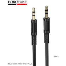 BOROFONE (6941991124754) BL25 AUX 3.5mm 1.0м Black BOROFONE (6941991124754) BL25 AUX 3.5mm 1.0м Black