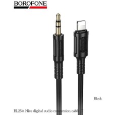 BOROFONE (6941991124761) BL25A AUX 3.5mm 8-pin, 1.0м Black BOROFONE (6941991124761) BL25A AUX 3.5mm 8-pin, 1.0м Black
