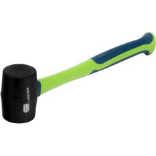 СИБРТЕХ Киянка резиновая, 450 г, черная резина, фибергласовая рукоятка 11164