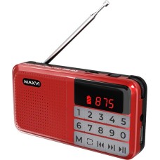 MAXVI Радио FM-приемник PR-02 red
