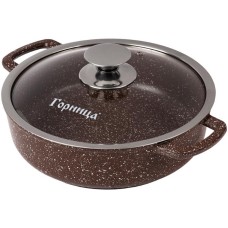 ГОРНИЦА Ж2832аш а/пр литая 28/7см стекл/кр Шоколад