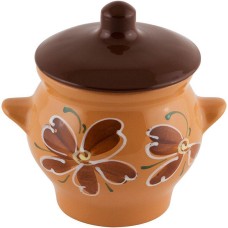БОРИСОВСКАЯ КЕРАМИКА Горшок 0,65 л для жаркого Цветы (006692)