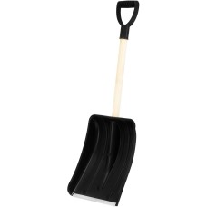SPARTA Лопата для уборки снега полипропиленовая, 275х365х870 мм, деревянный черенок, 61653