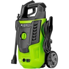 СИБРТЕХ Моечная машина высокого давления АМ-1800, 1800 Вт, 140 бар, 350 л/ч, колесная 58226