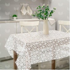 РЫЖИЙ КОТ Скатерть ПВХ Розы коллекция Ажур размер 110х132 см (106450) РЫЖИЙ КОТ Скатерть ПВХ Розы коллекция Ажур размер 110х132 см (106450)