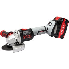 P.I.T. Шлифмашина угловая аккум. бесщёточная PWS20H-125D/1 (20В, 125мм, 3 ск, 1 акб 4,0Ач, ЗУ, кейс)