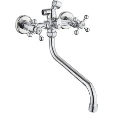 GR 123030 Смеситель д/ванны с 2-мя рукоятками с изливом S-30см. перекл.душа