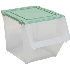 VIOLET Контейнер для овощей 14,5л (прозрачный/нефрит) 461446