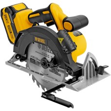 DENZEL Пила циркулярная аккумуляторная бесщет. CCSH-BL-20-185, 185 мм, Li-Ion, 20 В//