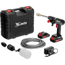 MTX Моечная машина высокого давления аккумуляторная А-21-02, 40 бар, 4 л/мин, Li-ion 21 В, 2 акк.//