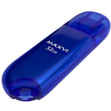 MAXVI P1 32GB blue, монолит с колпачком, ABS пластик, USB 2.0