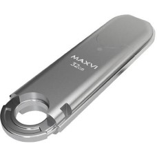MAXVI P2 32GB silver, монолит с колпачком, ABS пластик, USB 2.0