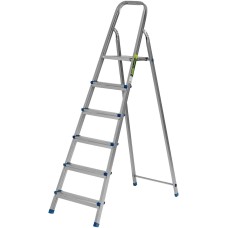 СИБРТЕХ Стремянка, 6 ступеней, стальная, оцинкованная 97838