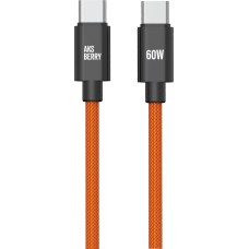 AKSBERRY (6900333090010) X163 Nylon silk Type-C - Type-C, оранжевый