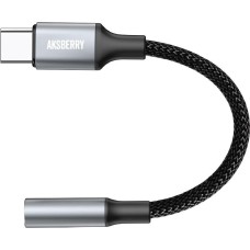 AKSBERRY (6900318450013) J1 Type-C Jack 3.5 мм, чёрный