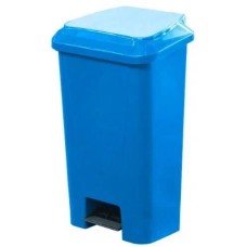 ТАРА.РУ МКТ 60 голубой ПП мусорный полимерный 60л., в комплекте, с педалью, с пакетодерж. (37807)