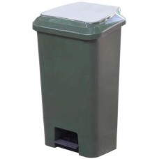 ТАРА.РУ МКТ 60 зеленый ПП мусорный полимерный 60л., в комплекте, с педалью, с пакетодерж. (36518)