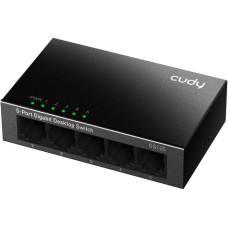 CUDY Коммутатор GS105 5 портов (5x1000Mbs, неуправляемый, настольный, L2, корпус-металл) (GS105)