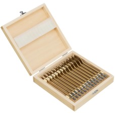 MATRIX Набор сверл перовых по дереву, 6-8-10-12-13-14-16-18-19-20-22-24-25 мм, 13 шт., дерев. кейс//