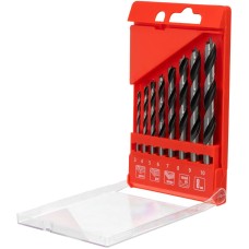 MATRIX Набор сверл по дереву,3-4-5-6-7-8-9-10 мм, 8шт., цилиндр. хвостовик, пластиковый кейс//