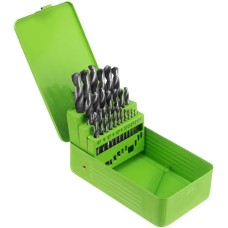 СИБРТЕХ Набор сверл по металлу, 1-13 мм (через 0,5 мм), 25 шт., HSS, в металлической коробке//