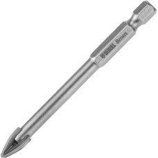 DENZEL Сверло по керамической плитке 8 мм, крестовая пластина, 6-гр. хвостовик//