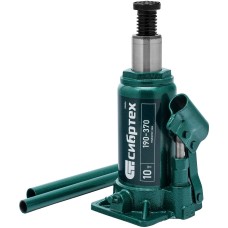 СИБРТЕХ Домкрат гидравлический бутылочный, 10 т, 190-370 мм 50806