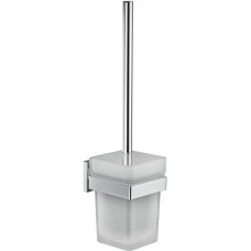 GFMARK 84162 Ёрш для унитаза, стеклянный, с креплением к стене, на квадратном основаниии, цвет ХРОМ