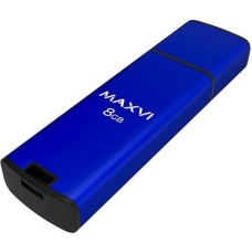 MAXVI MP2 8GB blue, монолит с колпачком, ABS пластик + металл, USB 2.0
