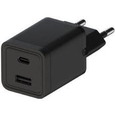 MAXVI A304, 3A, 1xUSB-A, 1xUSB-C, черный
