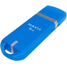 MAXVI P3 8GB небесно-голубой, монолит с колпачком, ABS пластик, USB 2.0