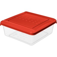 HOMVER Асти для продуктов квадратный 0,5л (красный) 221100306/04