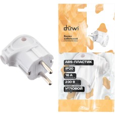 DUWI (30469 2) Вилка ABS-пластик, угловая, с заземлением, 16А, 230В, IP20, белый DUWI (30469 2) Вилка ABS-пластик, угловая, с заземлением, 16А, 230В, IP20, белый