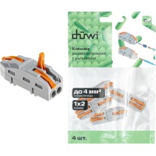 DUWI (26664 2) Клемма разветвительная рычажковая, CMK 421-2