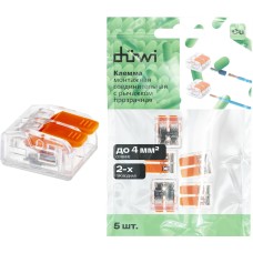 DUWI (26612 9) Клемма рычажковая, СМК-632, 0,5-4мм² DUWI (26612 9) Клемма рычажковая, СМК-632, 0,5-4мм²