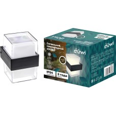 DUWI (24781 8) НУОВО, 105x105x135мм, 6Вт, термостойкий пластик, 4200К, IP54, черный