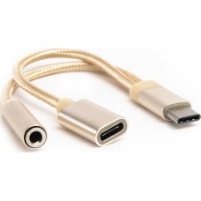 АТОМ (31041) USB Type-C-3,5 Jack/USB Type-C , золотой АТОМ (31041) USB Type-C-3,5 Jack/USB Type-C , золотой