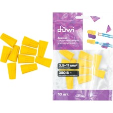 DUWI (26619 8) Зажим соединительный, изолирующий, СИЗ-4, 3,5-11мм², желтый, 10шт DUWI (26619 8) Зажим соединительный, изолирующий, СИЗ-4, 3,5-11мм², желтый, 10шт