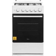 MIDEA MFO-M4G20T0E(WH) белый/черный (стеклянная крышка) реш.чугун