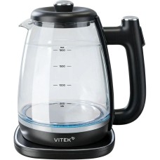VITEK Чайник электрический VT-WK1074 1.7л. 1800Вт черный корпус: стекло VITEK Чайник электрический VT-WK1074 1.7л. 1800Вт черный корпус: стекло